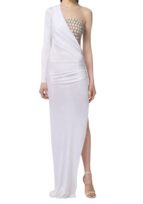 Abito Elisabetta Franchi donna ABR2257E2360  Avorio ricamo tulle cocco ELISABETTA FRANCHI | Abito | ABR2257E2360